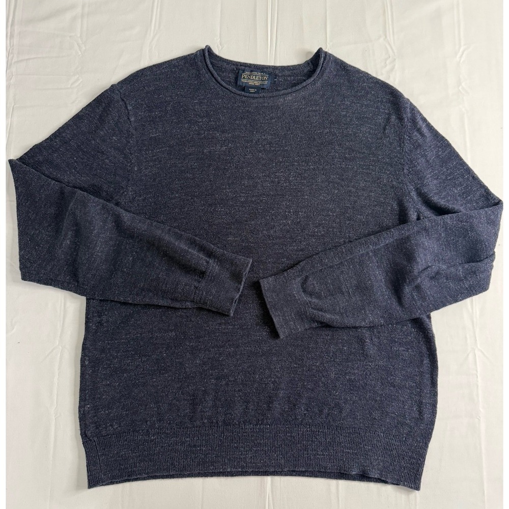 Pendleton Men's Medium Charcoal Gray Wool Blend Crewneck Sweater RF315-61430
